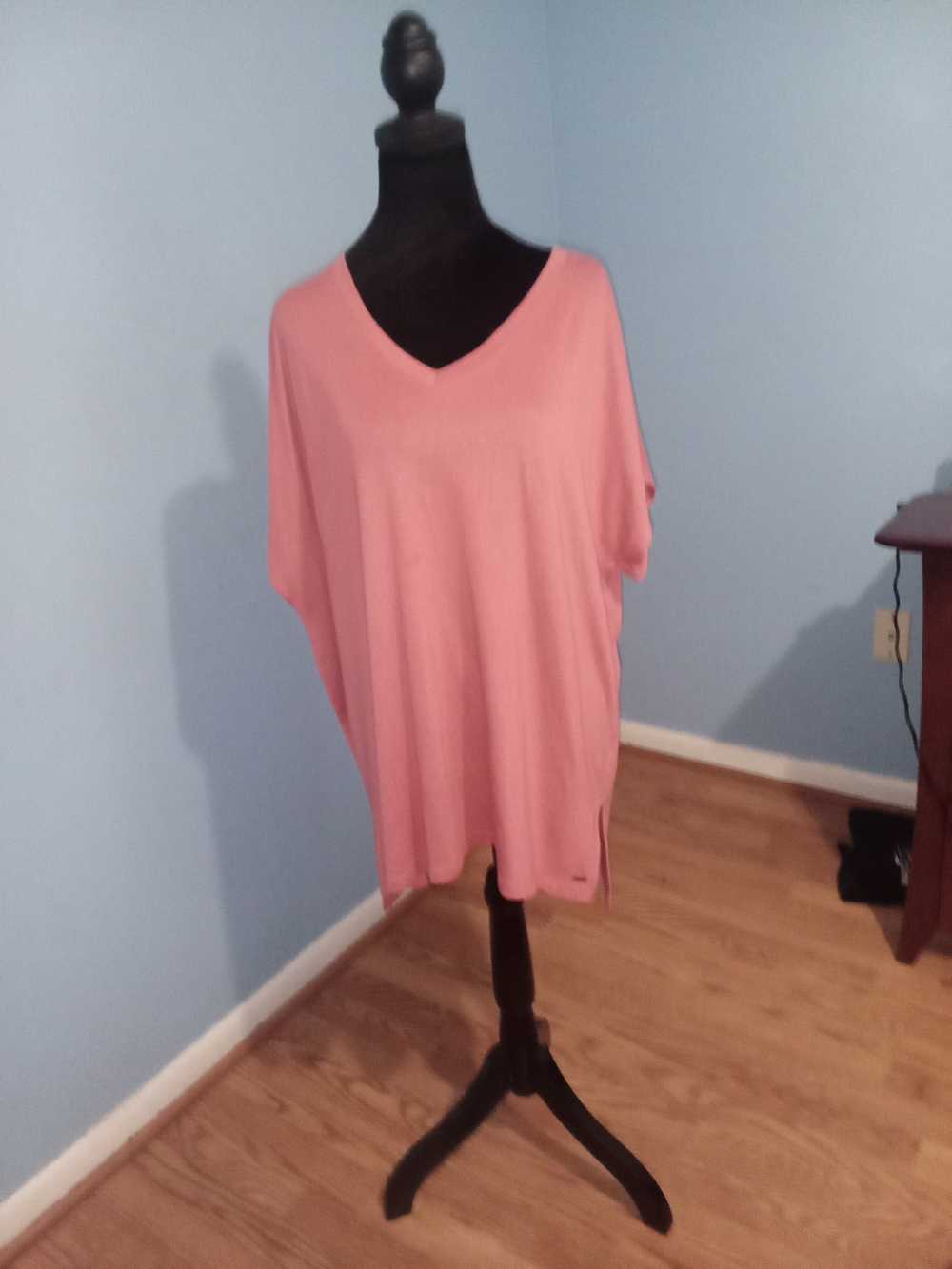 🩷🍑 NWOT Womens 1X Orvis Pink Peach Top Stretchy Cool Breathable Comfy Lunch